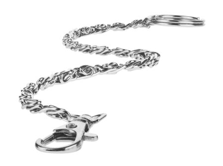 Metal chain isolated on a white background.の写真素材