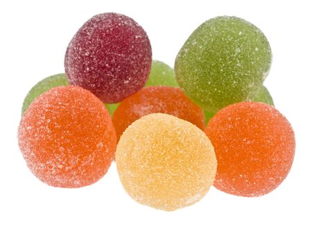 Marmalade balls isolated on a white background.の写真素材