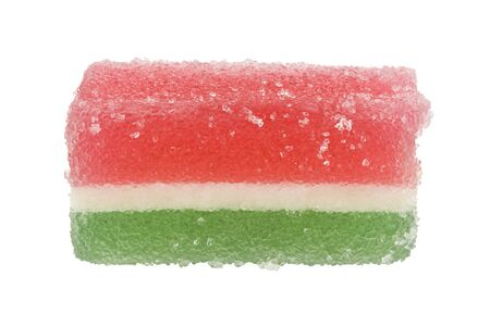 Fruit jellies  isolated on a white background.の写真素材