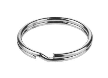 Metal ring isolated on a white background.の写真素材