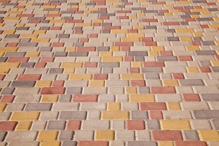 Texture of colored paving slabs as a background.の写真素材