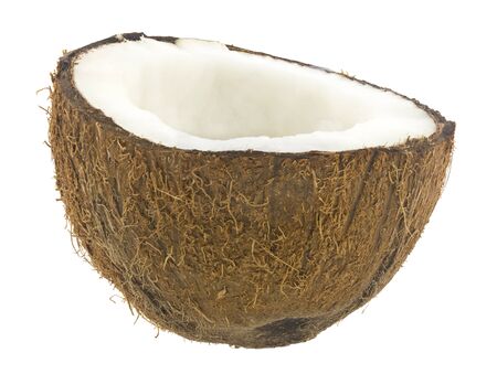 Half coconut Isolated on a white background.の写真素材