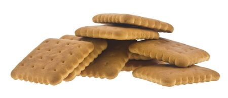 Cookies isolated on a white background close-up.の写真素材