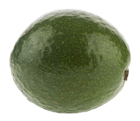 Green avocado isolated on a white background close-up.の写真素材