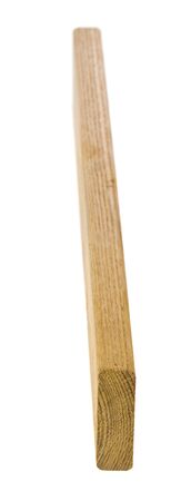 Wooden board, block isolated on white background close-up.の写真素材