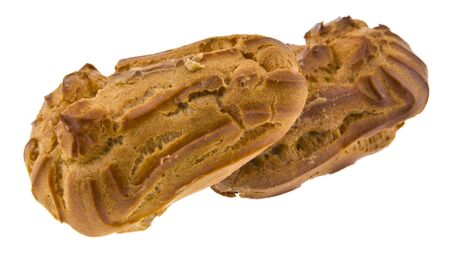 Eclairs isolated on a white background close-up.の写真素材