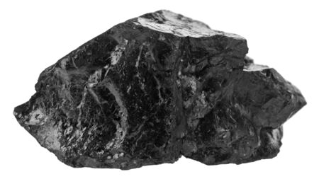 Coal isolated on a white background close-up.の写真素材