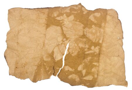 Old paper isolated on white background.の写真素材