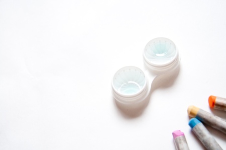 colored contact lensesの写真素材
