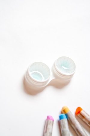 colored contact lensesの写真素材