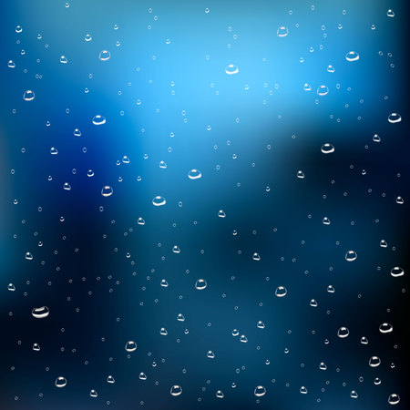Water Drops On Window Background. Vector illustrationのイラスト素材