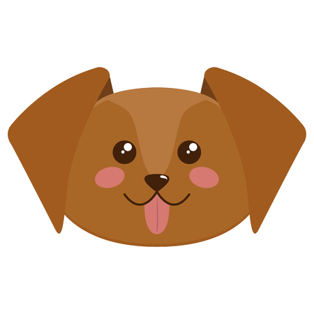 Cute dog face. Vector illustrationのイラスト素材
