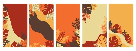 Abstract floral background with copy space for banner, site, cards and social network covers. Vector illustrationのイラスト素材