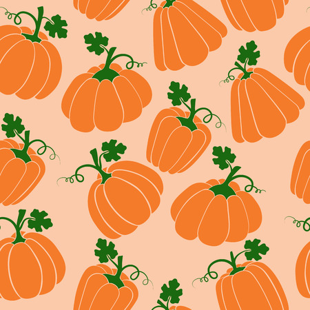 Pumpkin seamless pattern. Vector illustrationのイラスト素材