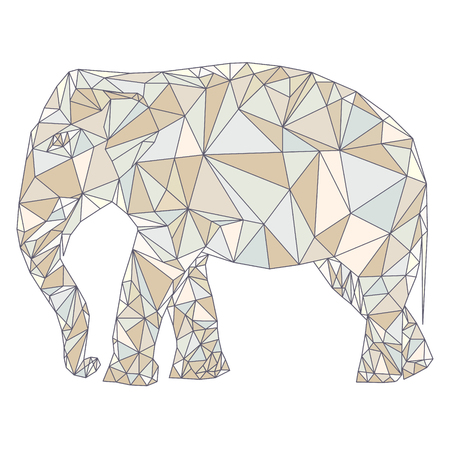 Elephant abstract geometric polygon vectorのイラスト素材
