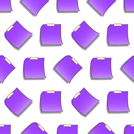Seamless pattern with stickers paper notes. Vector illustrationのイラスト素材