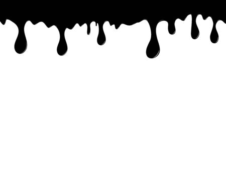 Dripping liquid isolated on a white background. The paint is flowing. Vector illustrationのイラスト素材