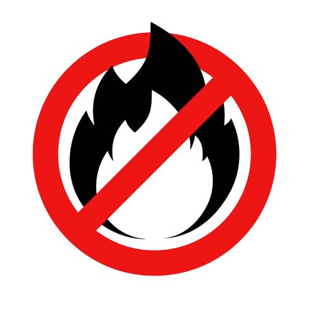 No fire sign. Vector illustrationのイラスト素材