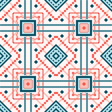 Tribal vector seamless pattern. Aztec fancy abstract geometric art print. Ethnic hipster backdrop. Wallpaper, cloth design, fabric, paper, cover, textile design templateのイラスト素材