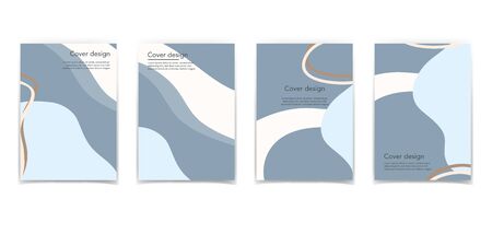 Abstract brochure design templates collection. Book design, blank, print design, journal. Brochure template. Layout vector template in A5 sizeのイラスト素材