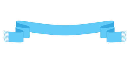A ribbon in the form of a warm winter scarf. Scarf with place for your text. Vector illustration isolated on white background.のイラスト素材