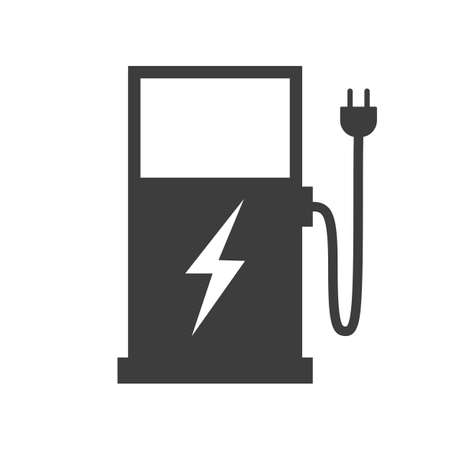 Car electrical charge symbol. Vector illustration isolated on white backgroundのイラスト素材