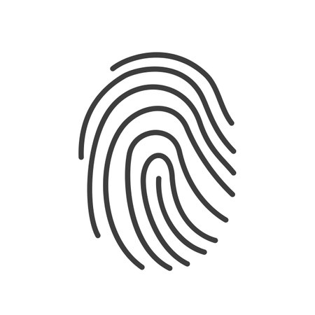 hand drawn fingerprint. Vector illustration isolated on a white backgroundのイラスト素材