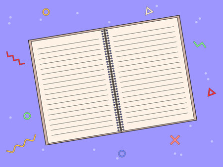 Spring notepad template with place for your text. vector illustrationのイラスト素材