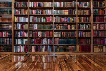 Full frame bookshelves. AI generativeの素材