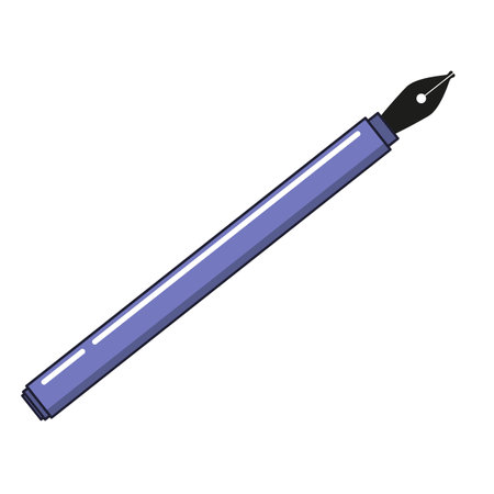 Cartoon fountain pen. Vector illustration isolated on white backgroundのイラスト素材