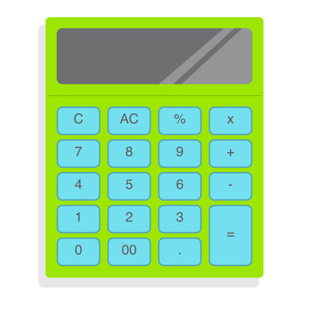 Flat calculator. Vector illustration isolated on white backgroundのイラスト素材