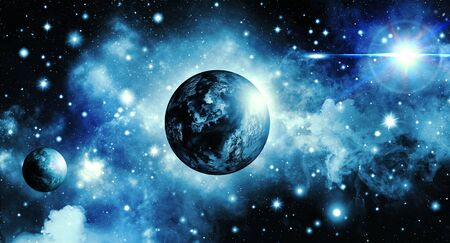 abstract, astrology, Astronomy, background, black, blue, bright star, clouds, space, darkness, deep,...