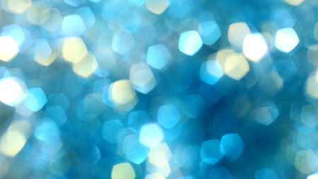 Blue blurred holiday bokeh background, Christmas new year glitter and light