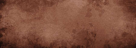 Brown old brown paper texture with spots and streaks, grunge banner backgroundの写真素材