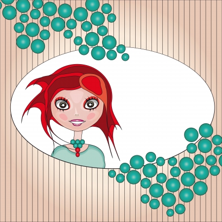 fashion girl with bubblesのイラスト素材