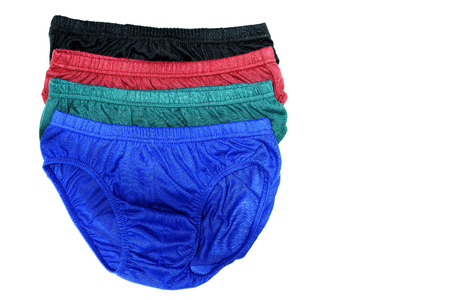 Colored pants, white backgroundの写真素材