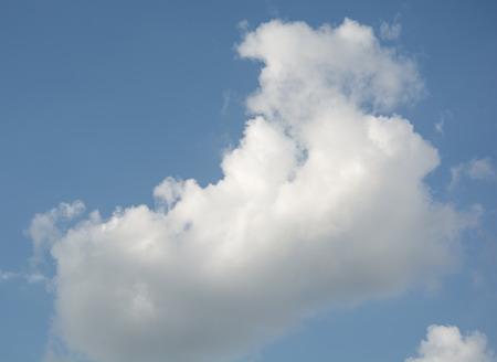 blue sky with cloud closeupの写真素材