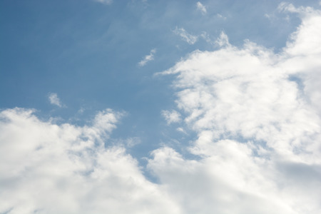 blue sky with cloud closeupの写真素材