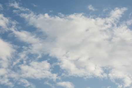 blue sky with cloud closeupの写真素材