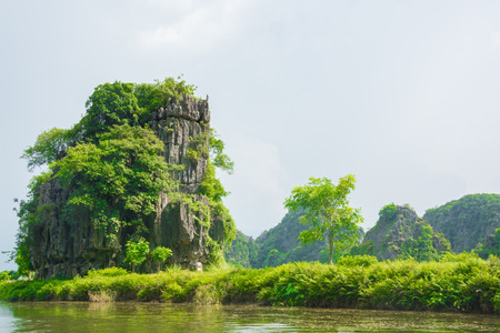 Tourist boat most popular place in Vietnamの写真素材