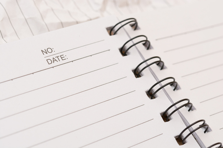 Writers Block. Paper lump. on wooden background.の写真素材