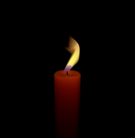 Candle flame light wax wickの写真素材