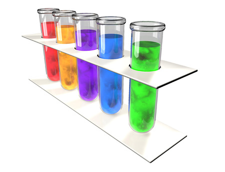 Test tube chemical analysis laboratoryの写真素材