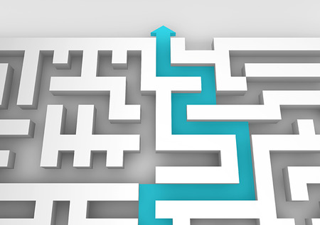 Path across labyrinthの写真素材