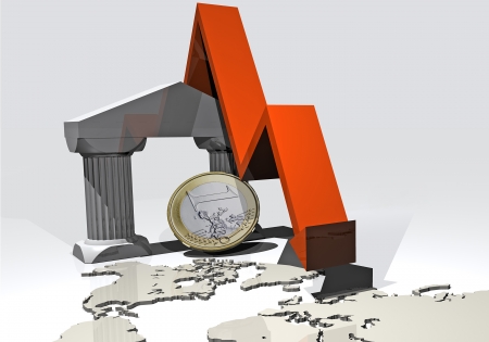 Markets and trends, shares dive and financial collapse, falling pricesの写真素材