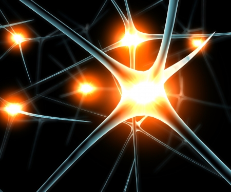 Brain neurons synapse functions ilustrationの写真素材