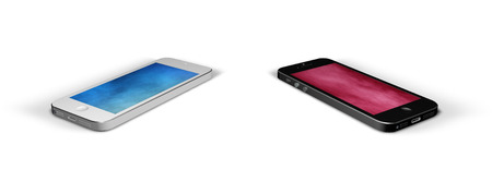 Mobile phones touch technologyの写真素材