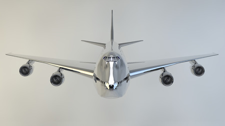 Airplane isolated boeing 747の写真素材