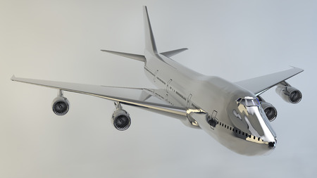 Airplane isolated boeing 747の写真素材