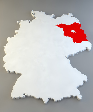 Germany region map, Brandenburgの写真素材